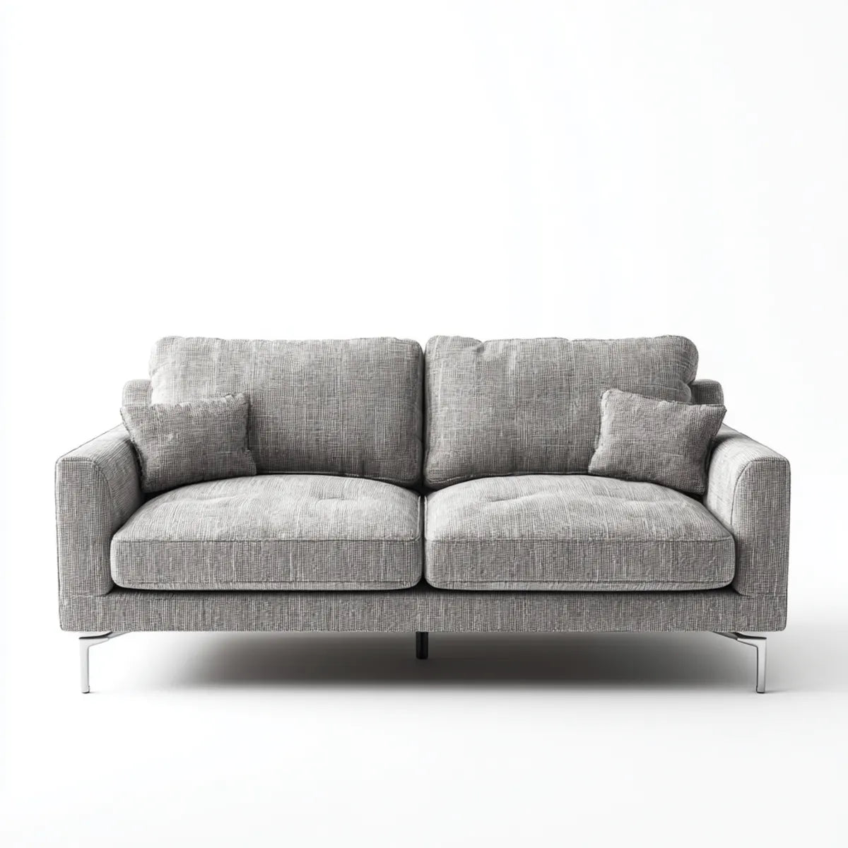 Divano 2 posti grigio in poliestere con struttura in multistrato 180 x 90 x 85 cm rettangolare