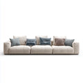 Divano 3 posti avorio in poliuretano 300 x 100 x 85 cm rettangolare