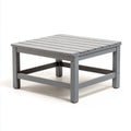 Tavolo da giardino basso grigio in polipropilene quadrato 90 x 90 x 45 cm